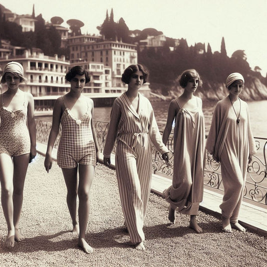 Pajamas instead of swimsuits at 1920s resorts