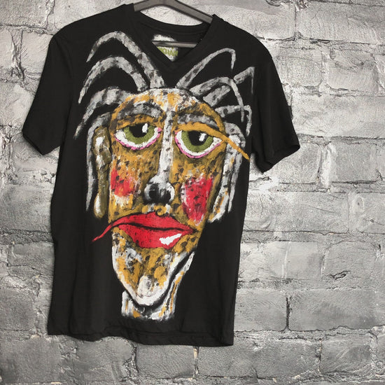 Men's short sleeve t-shirt Face with lips