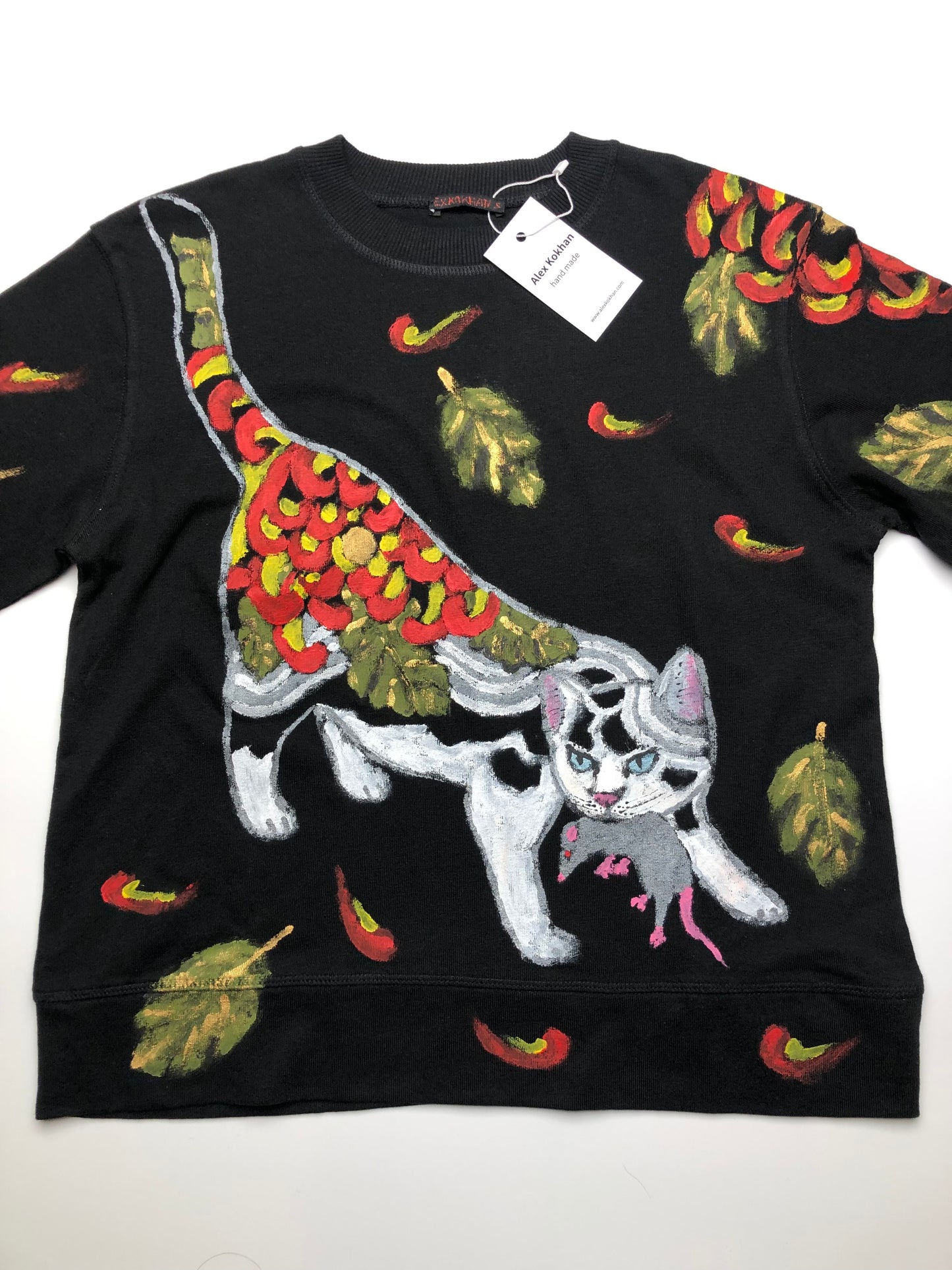 Women's long sleeve t-shirt cat and mouse