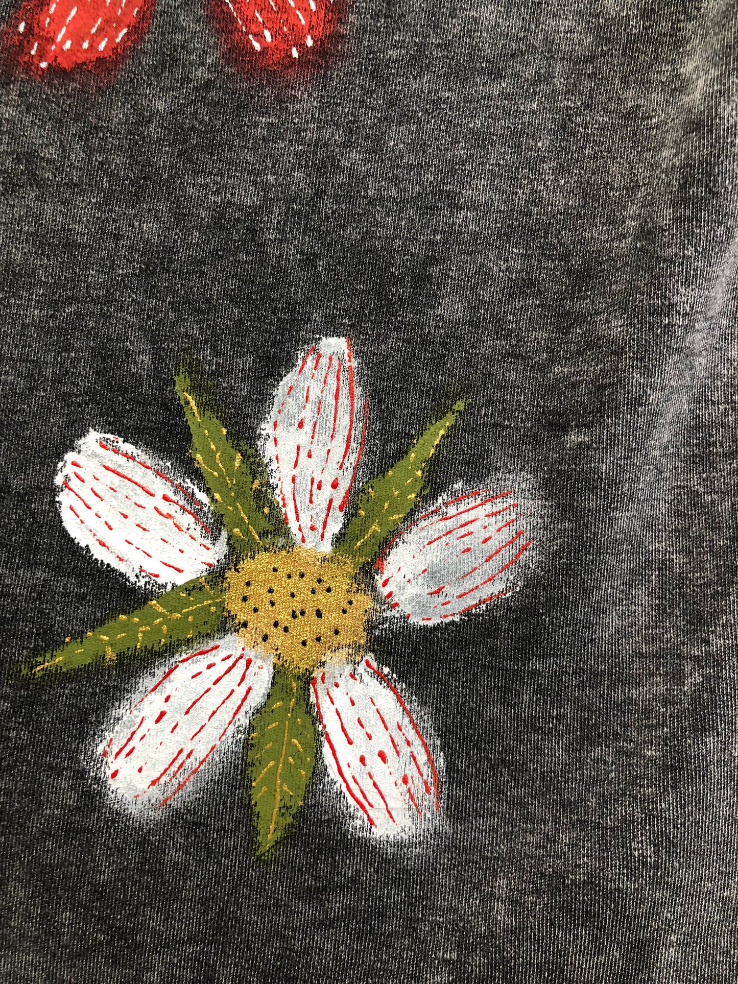 Flower design on a T -shirt
