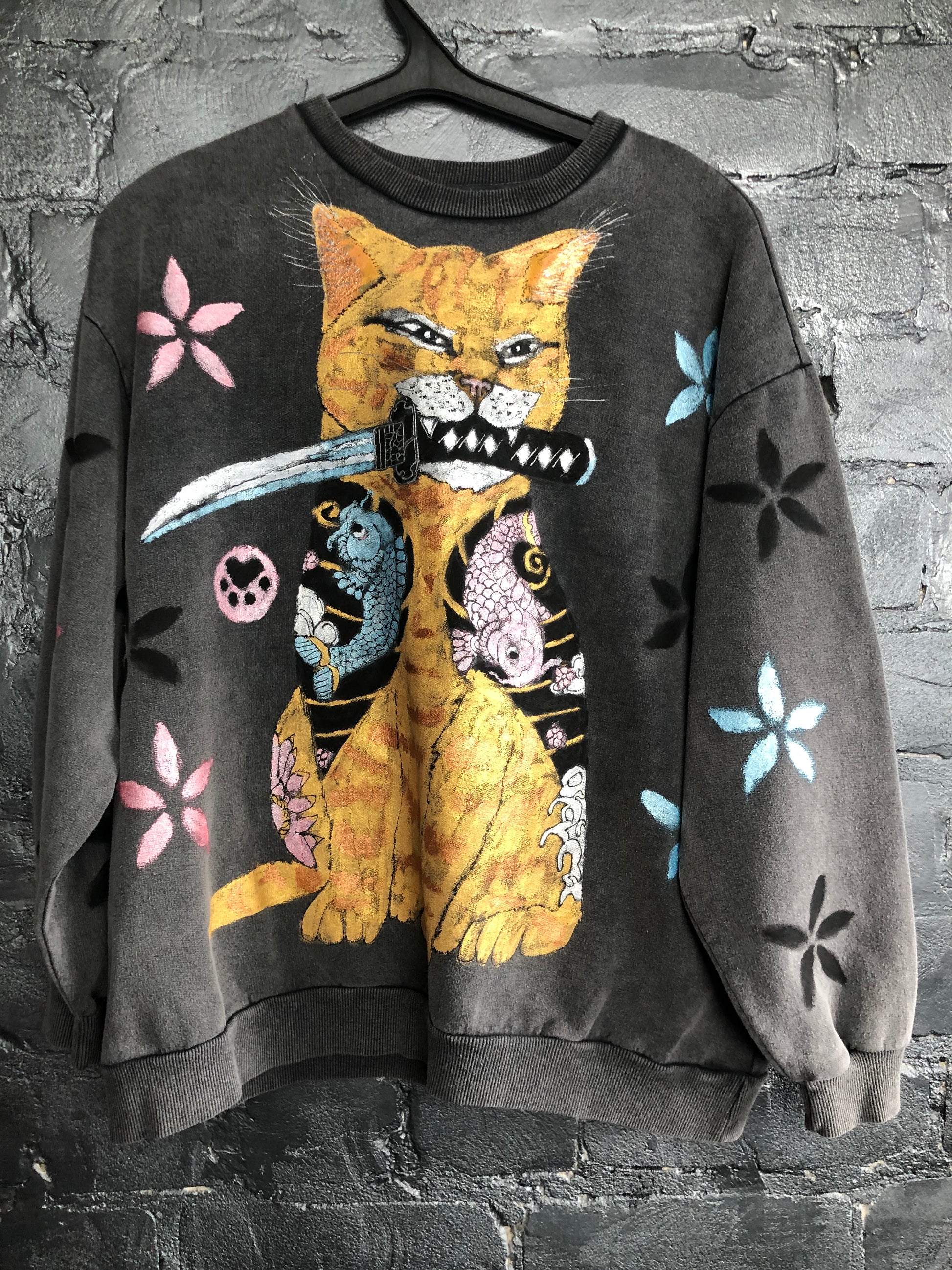 Women's sweatshirt japanese cat – Alex Kokhan