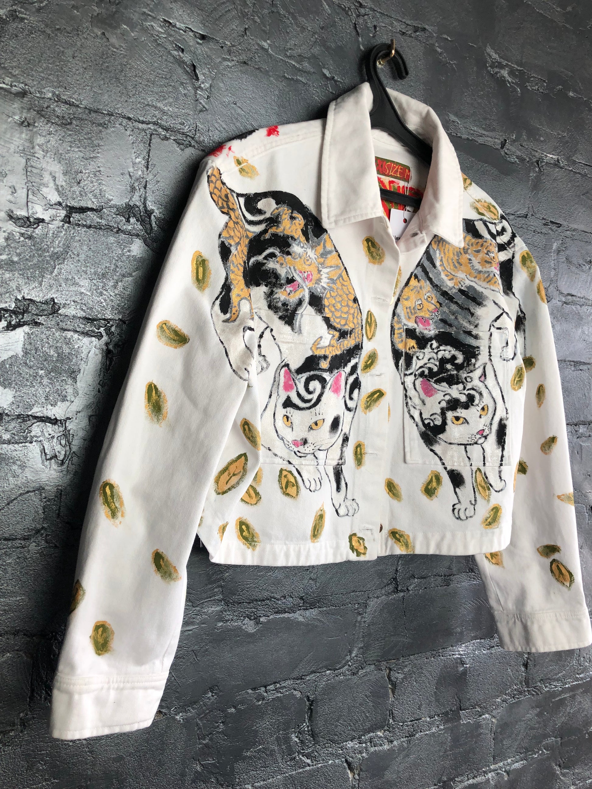 Women's denim jacket Cats