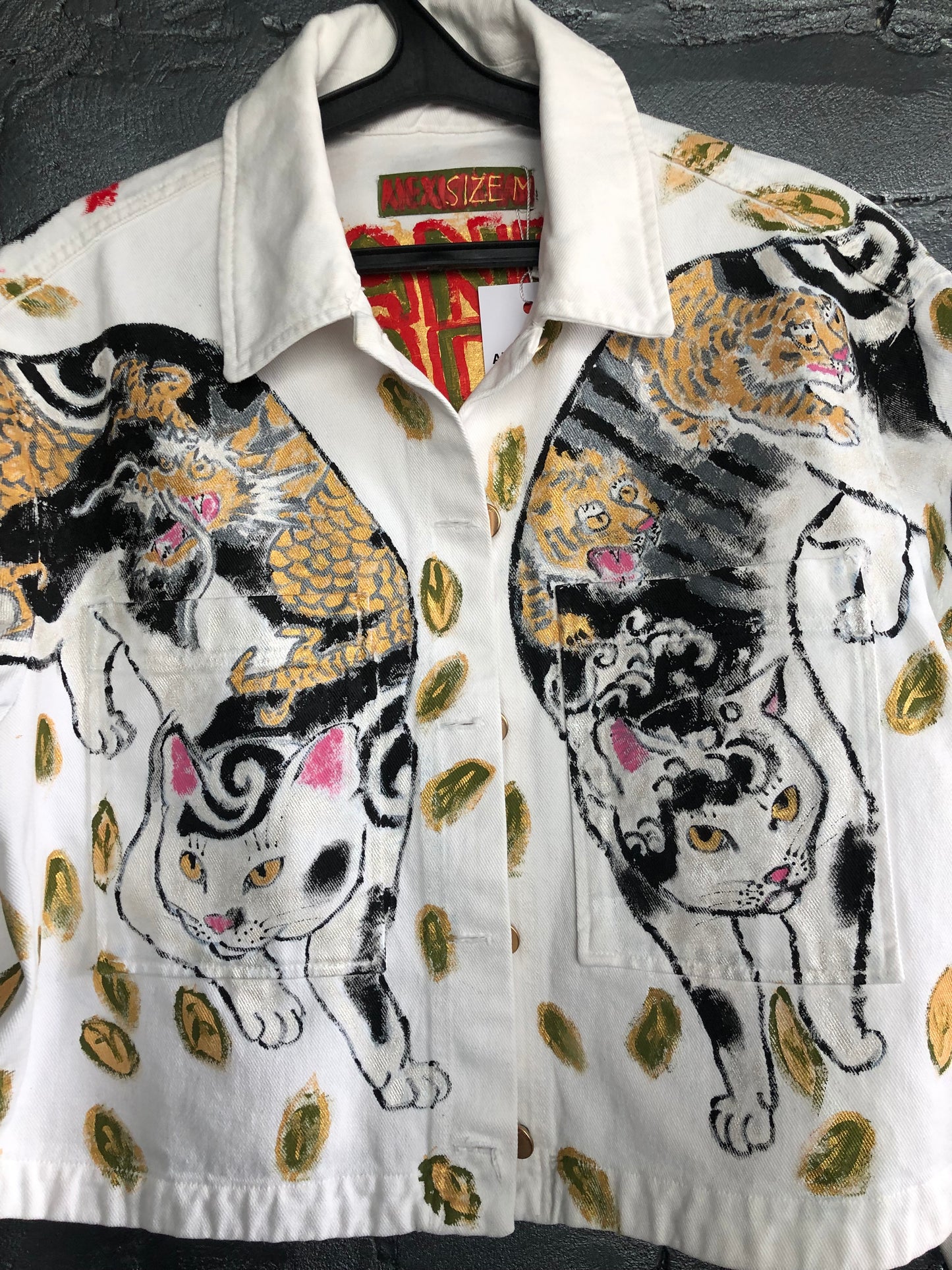 Women's denim jacket Cats