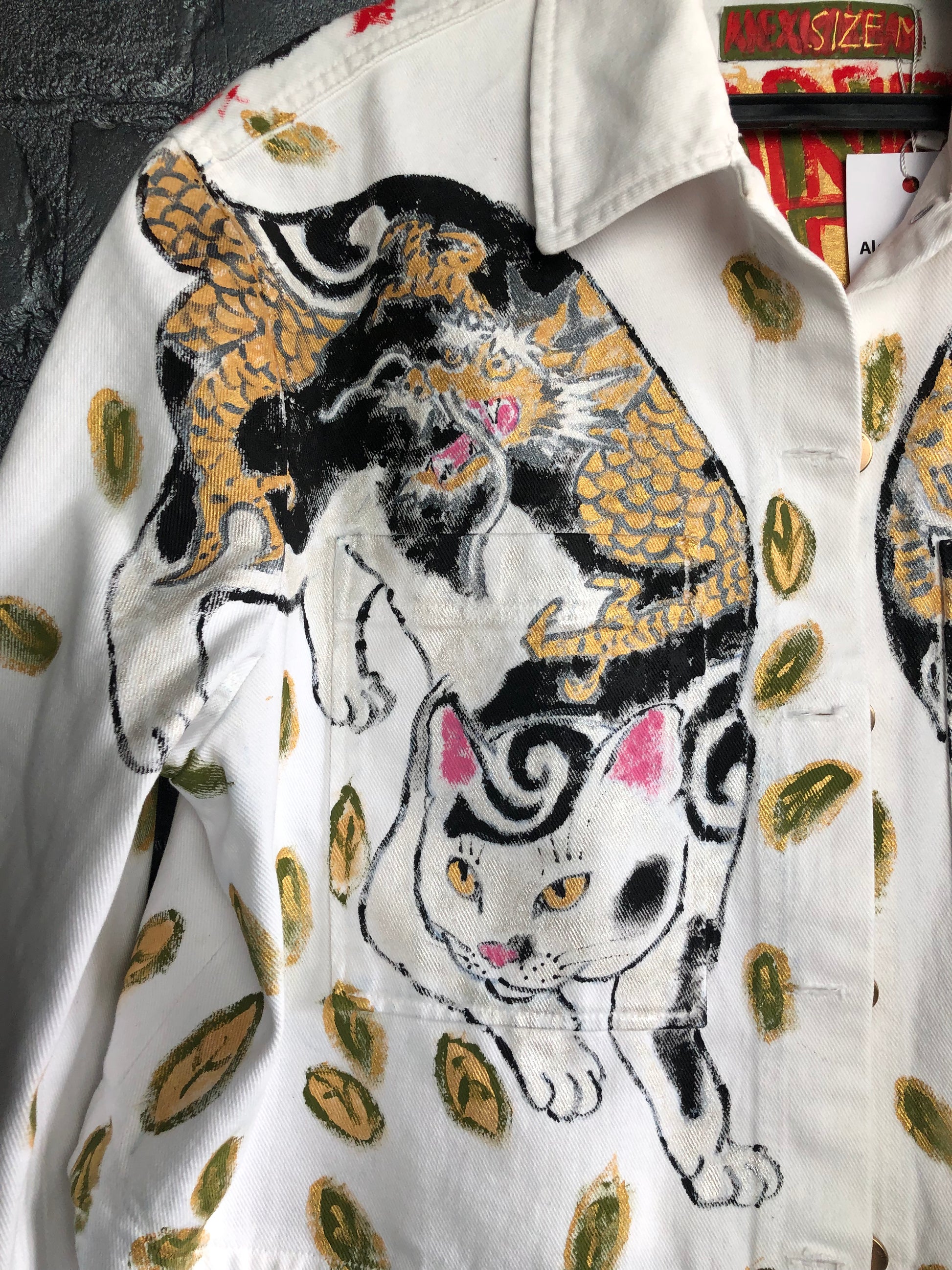 Women's denim jacket Cats