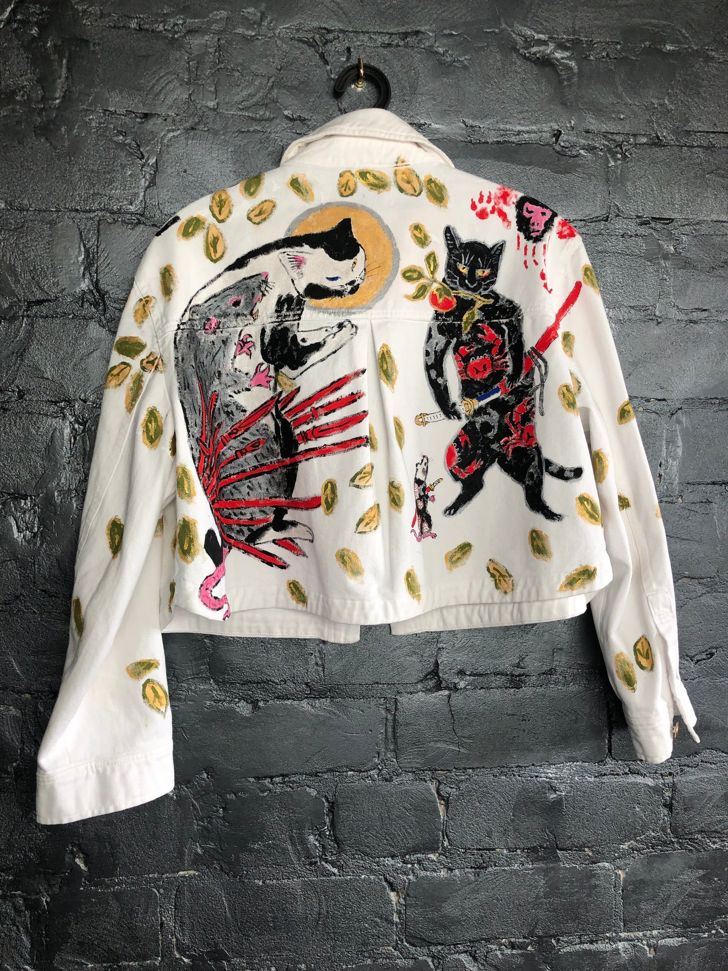 Women's denim jacket Cats