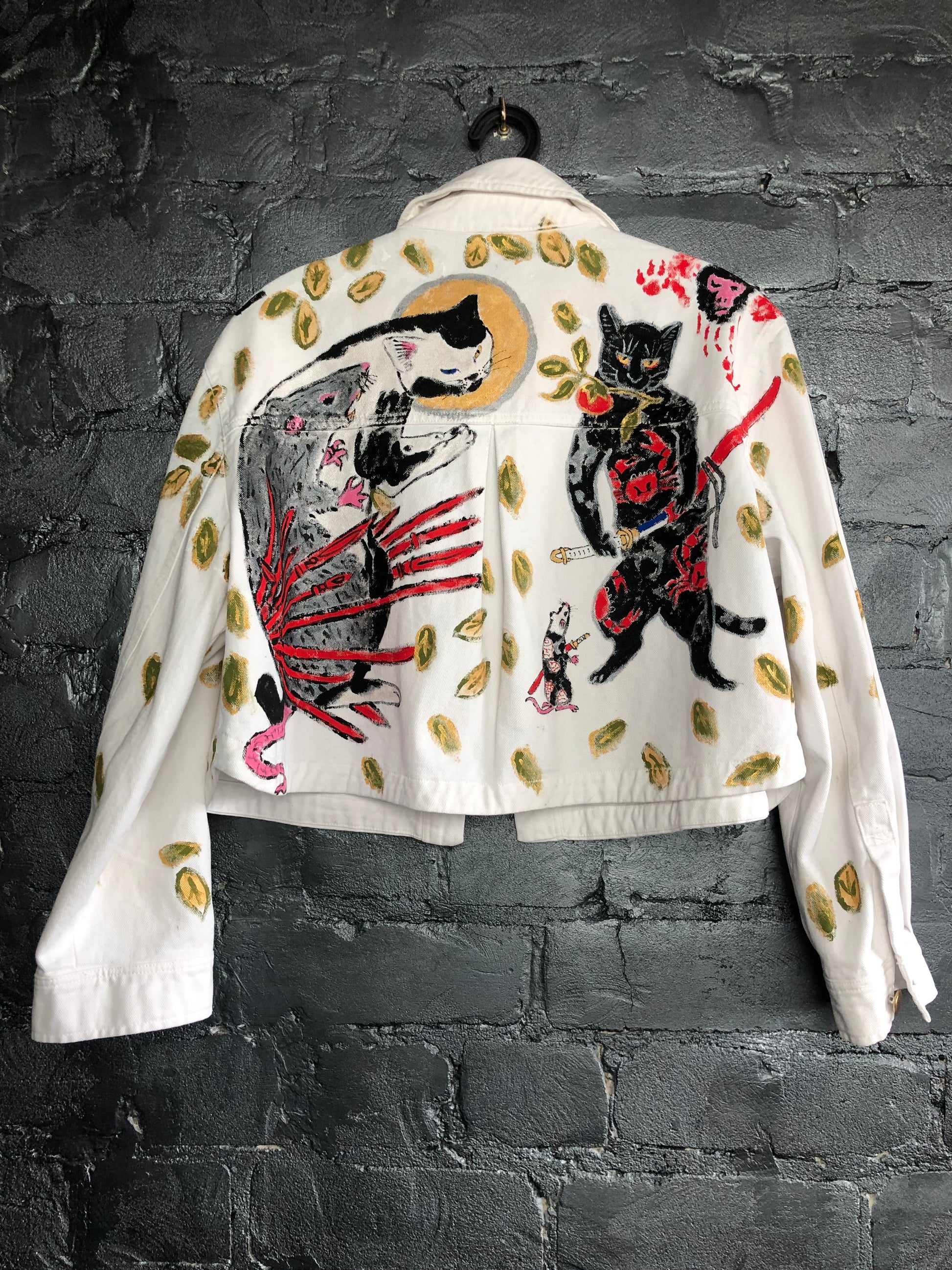 Women's denim jacket Cats