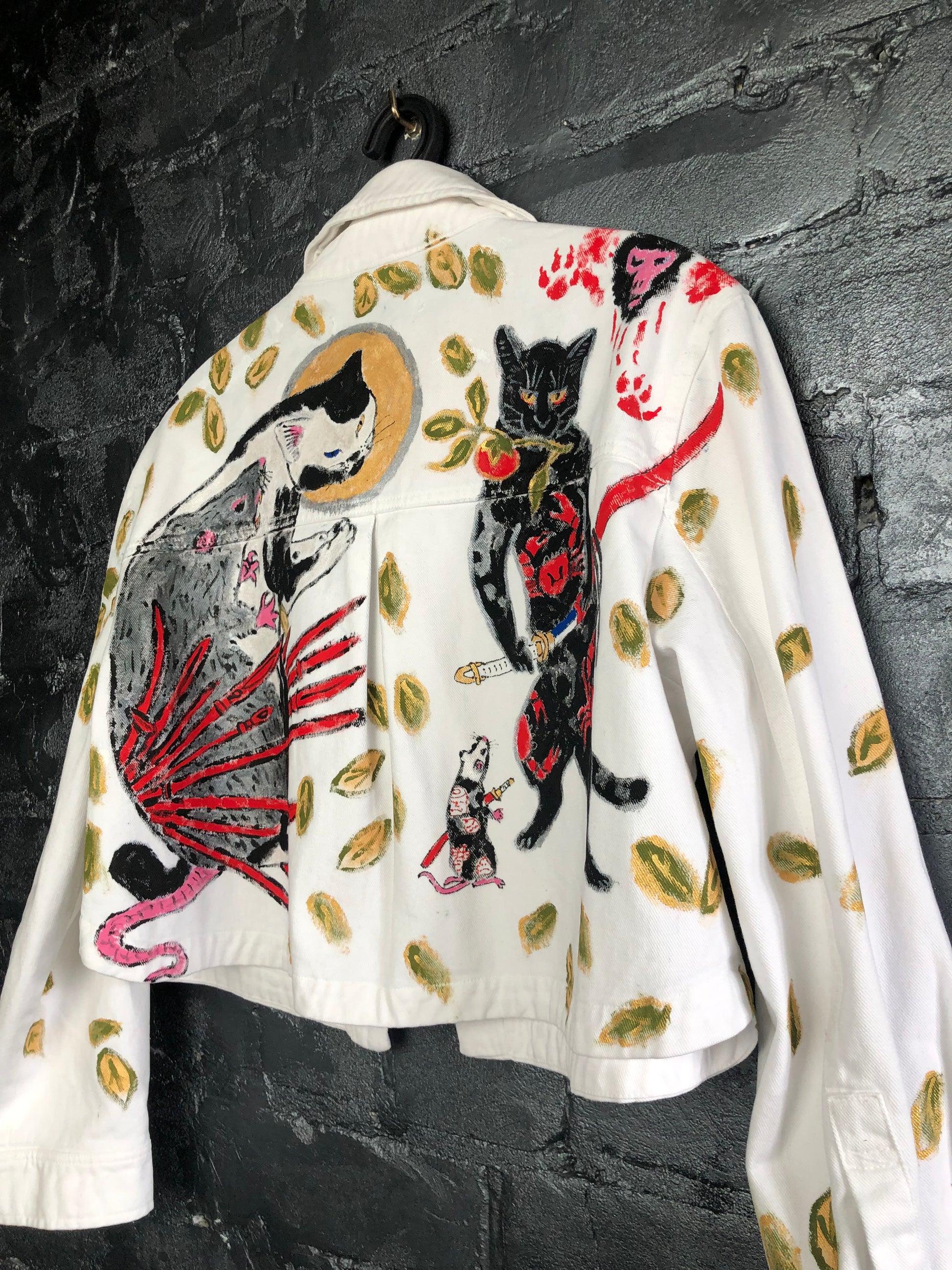 Women's denim jacket Cats